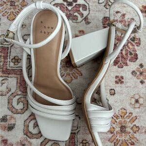 A New Day Women's Elegant White Heels